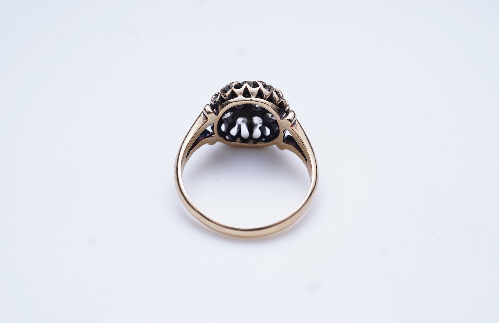 A diamond cluster ring, circa 1900